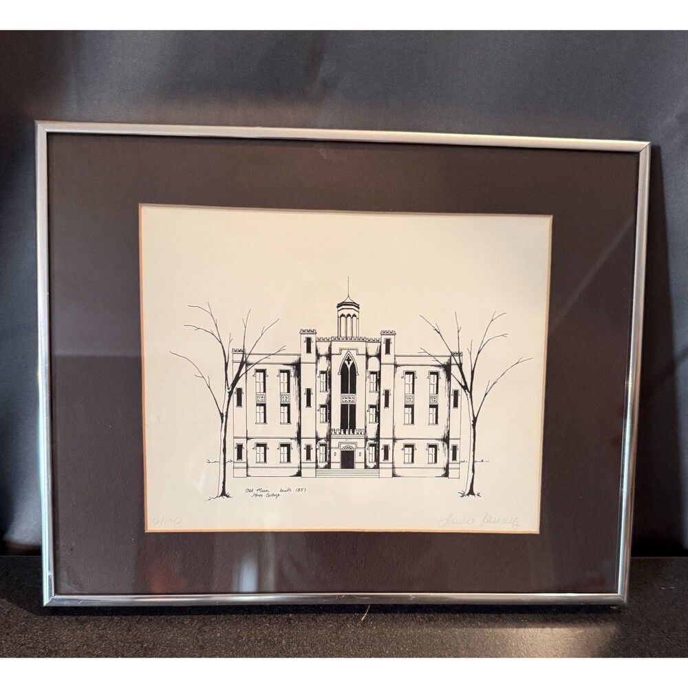 Numbered 6/100 Signed Print Old Main Knox College IL by Laurie Herring art